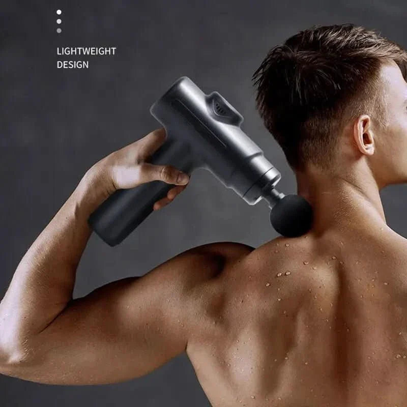 Przenośny Pistolet do Masażu z 8 Końcówkami do Głębokiego Masażu