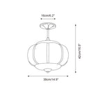 Lampada da soffitto classica dorata in vetro LED