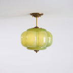 Lampada da soffitto classica dorata in vetro LED