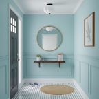 Jade green glass ceiling lamp with gold frame