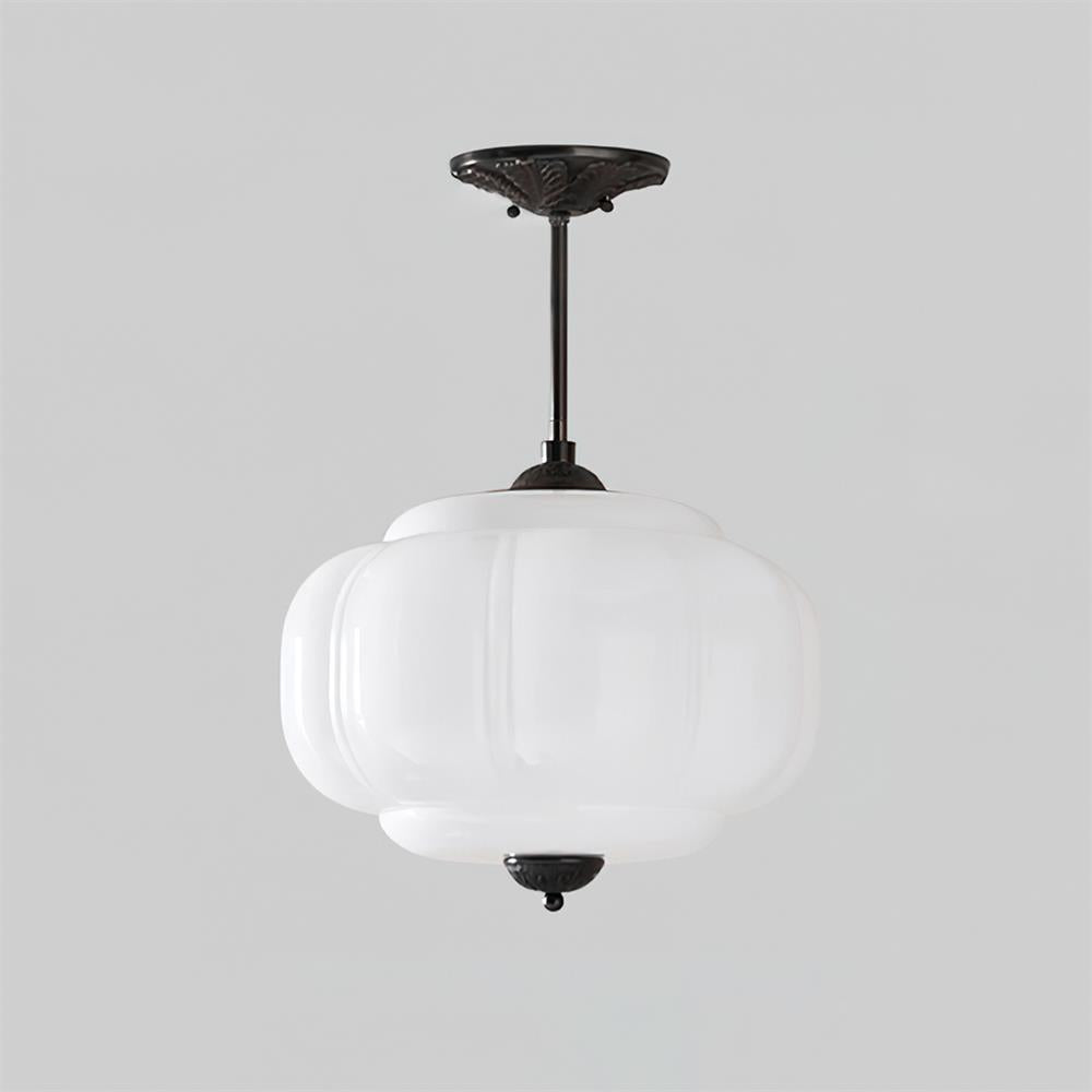 Classic gold glass LED ceiling lamp