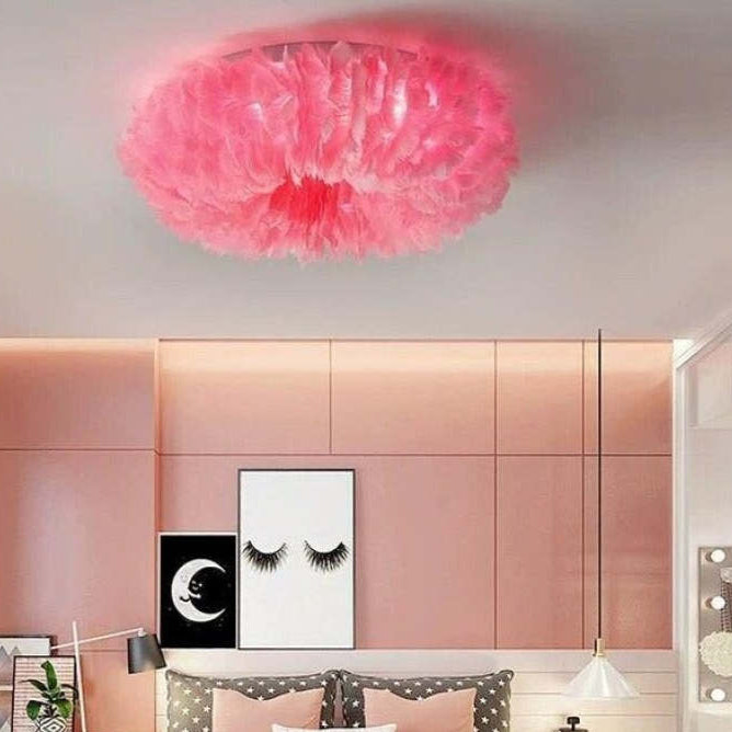 Lampada da soffitto LED Bohemian Feather per interni moderni