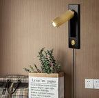 Lampe murale encastrée pour lecture avec lampe de chevet pliante
