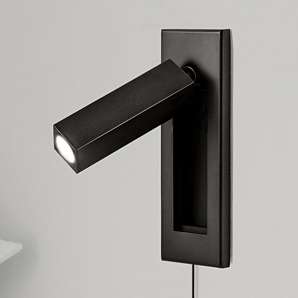 Lampe murale encastrée pour lecture avec lampe de chevet pliante