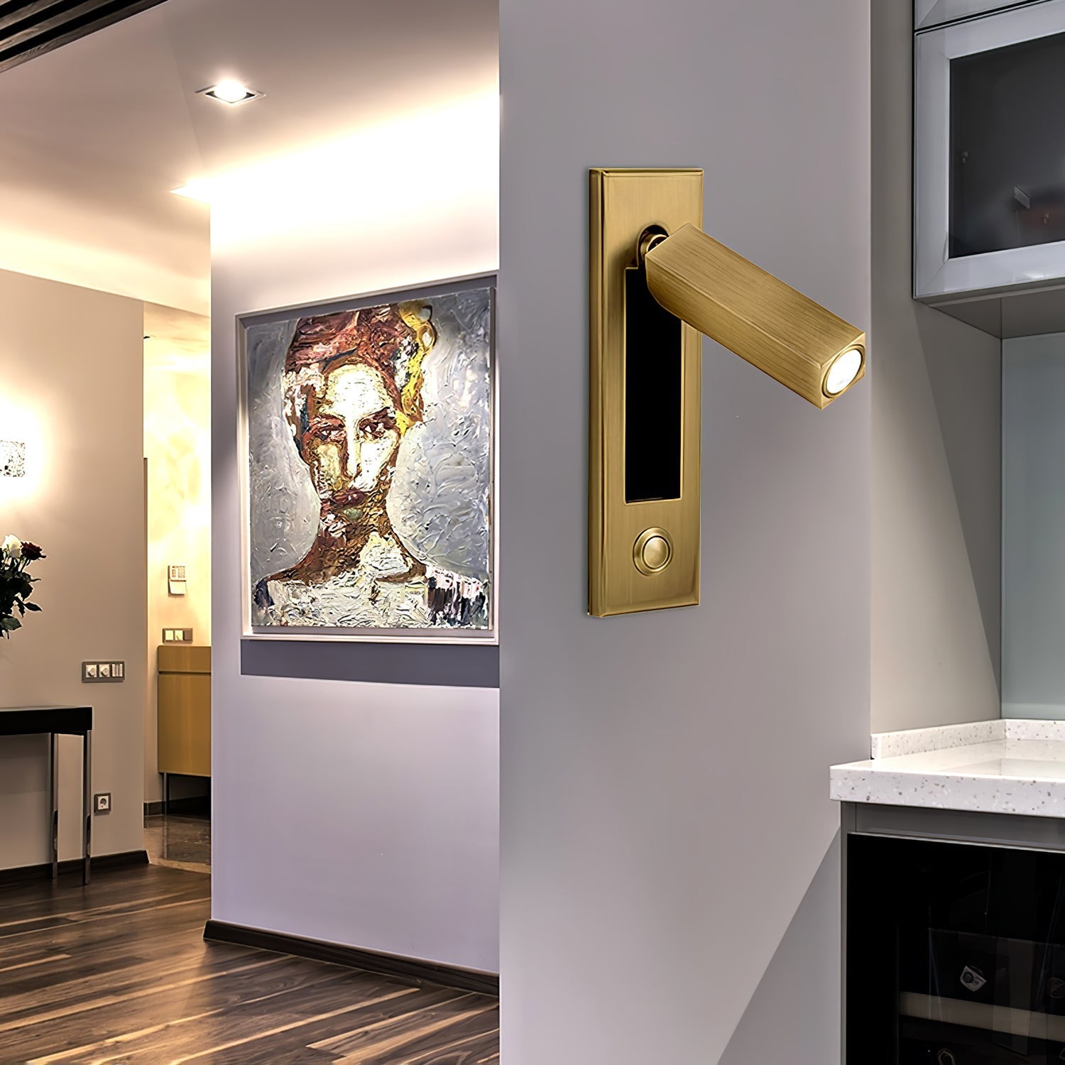 Lampada da lettura da parete LED regolabile per comodino