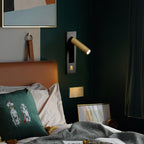 Lampe murale encastrée pour lecture avec lampe de chevet pliante