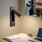 Lampe murale encastrée pour lecture avec lampe de chevet pliante