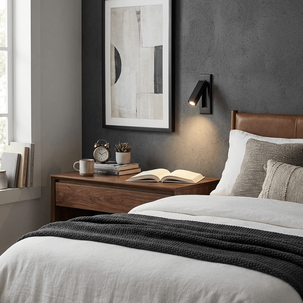 Adjustable Wall Lamp for Reading with LED Backlight