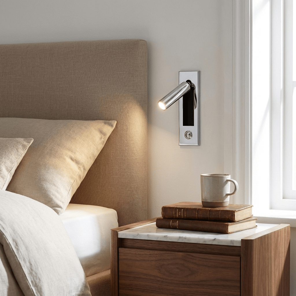 Adjustable Wall Lamp for Reading with LED Backlight
