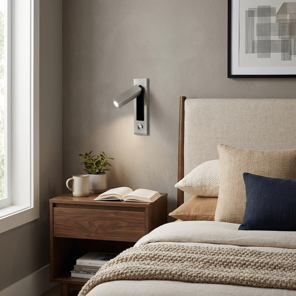 Adjustable Wall Lamp for Reading with LED Backlight