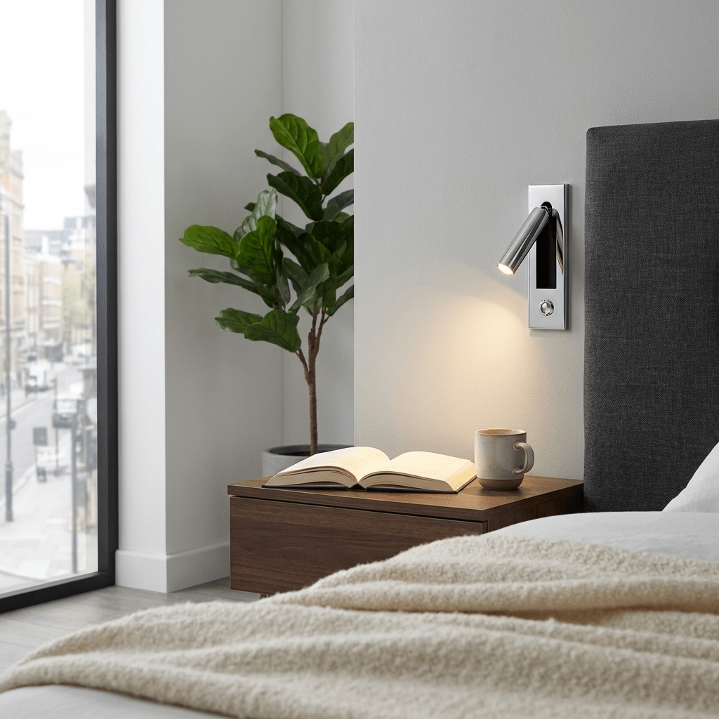 Adjustable Wall Lamp for Reading with LED Backlight