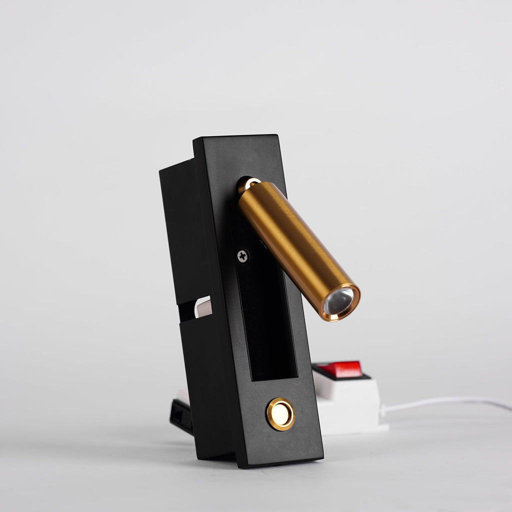 Lampe murale encastrée pour lecture avec lampe de chevet pliante
