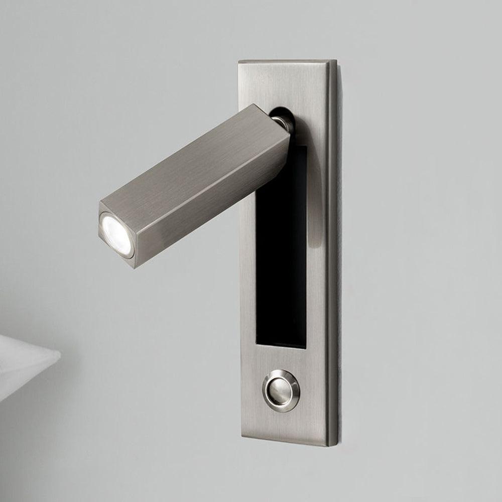Lampe murale encastrée pour lecture avec lampe de chevet pliante