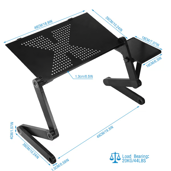 Składana Regulowana Podstawka Biurkowa pod Laptop 360