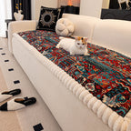 Copertura imbottita boho per divano Protezione decorativa antiscivolo