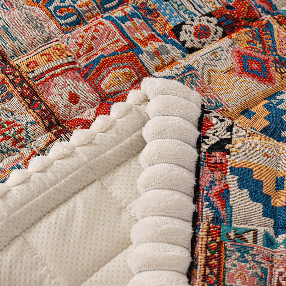 Copertura imbottita boho per divano Protezione decorativa antiscivolo