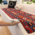Ethnic pattern quilted sofa cover slip-resistant