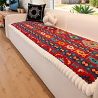 Ethnic pattern quilted sofa cover slip-resistant