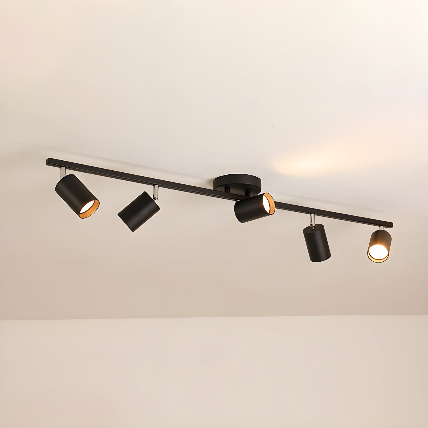 Lampada da soffitto con più teste e faretti LED regolabili