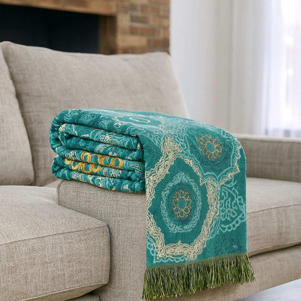 Coperta da letto estremamente morbida e traspirante in stile bohemien - per un sonno confortevole