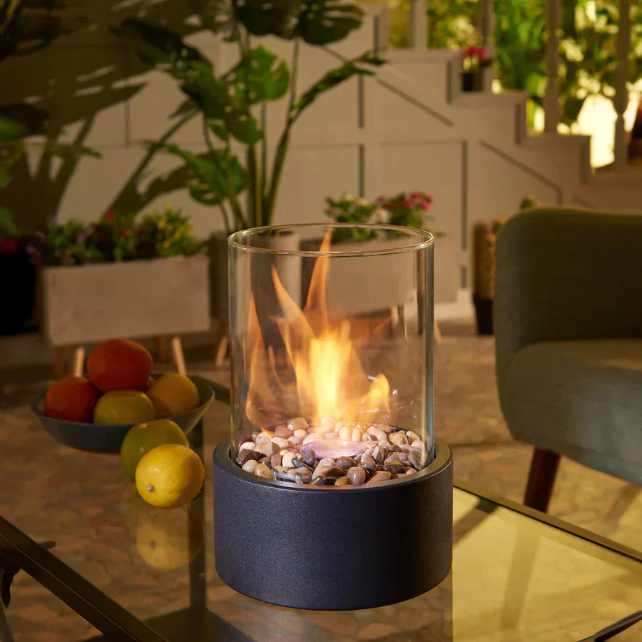 Cheminée de table décorative portable à bioéthanol - Sans fumée pour usage intérieur et extérieur