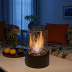 Cheminée de table décorative portable à bioéthanol - Sans fumée pour usage intérieur et extérieur