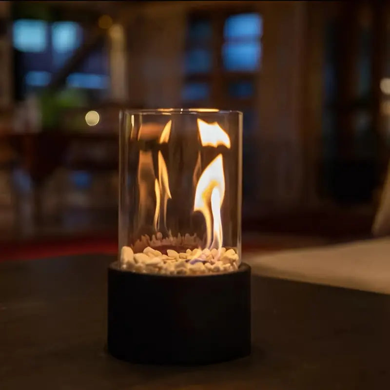Cheminée de table décorative portable à bioéthanol - Sans fumée pour usage intérieur et extérieur