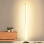 Lampe sur pied LED décorative et élancée avec réglage de la luminosité fluide - Idéale pour un coin détente et un bureau à domicile