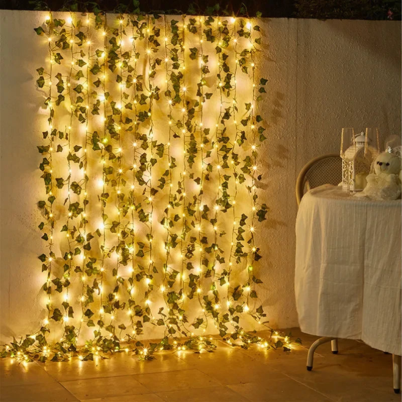 Lampes décoratives romantiques à motif de fleurs et feuilles - Parfaites pour Noël, mariages ou soirées romantiques
