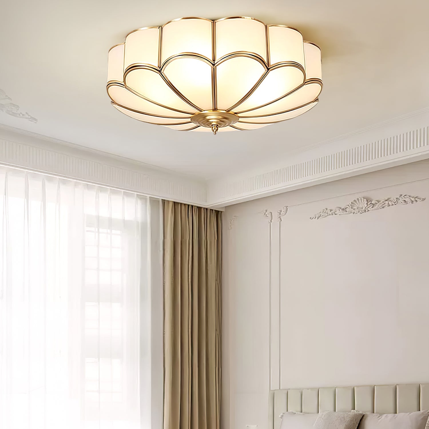Plafonnier encastré multipoints style floral pour intérieur