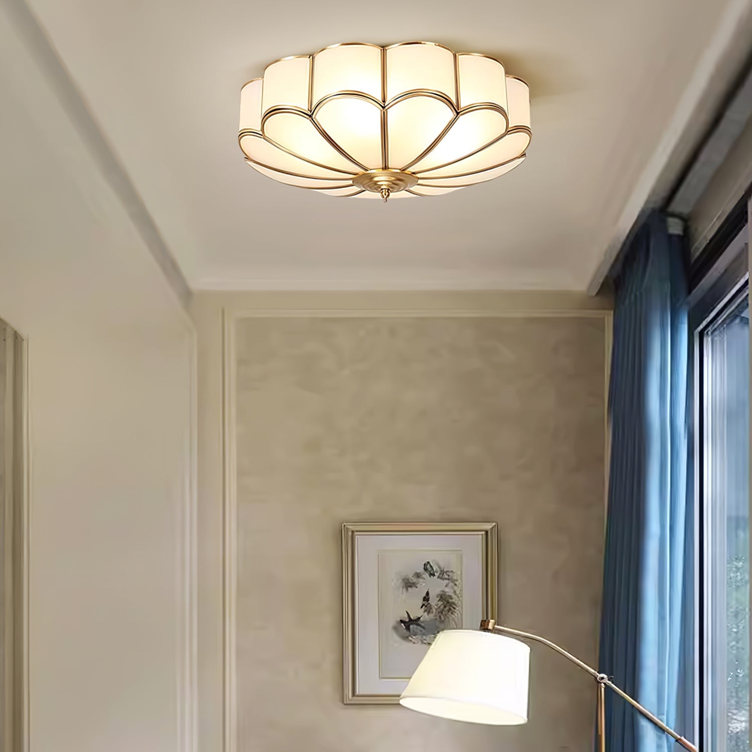 Plafonnier encastré multipoints style floral pour intérieur