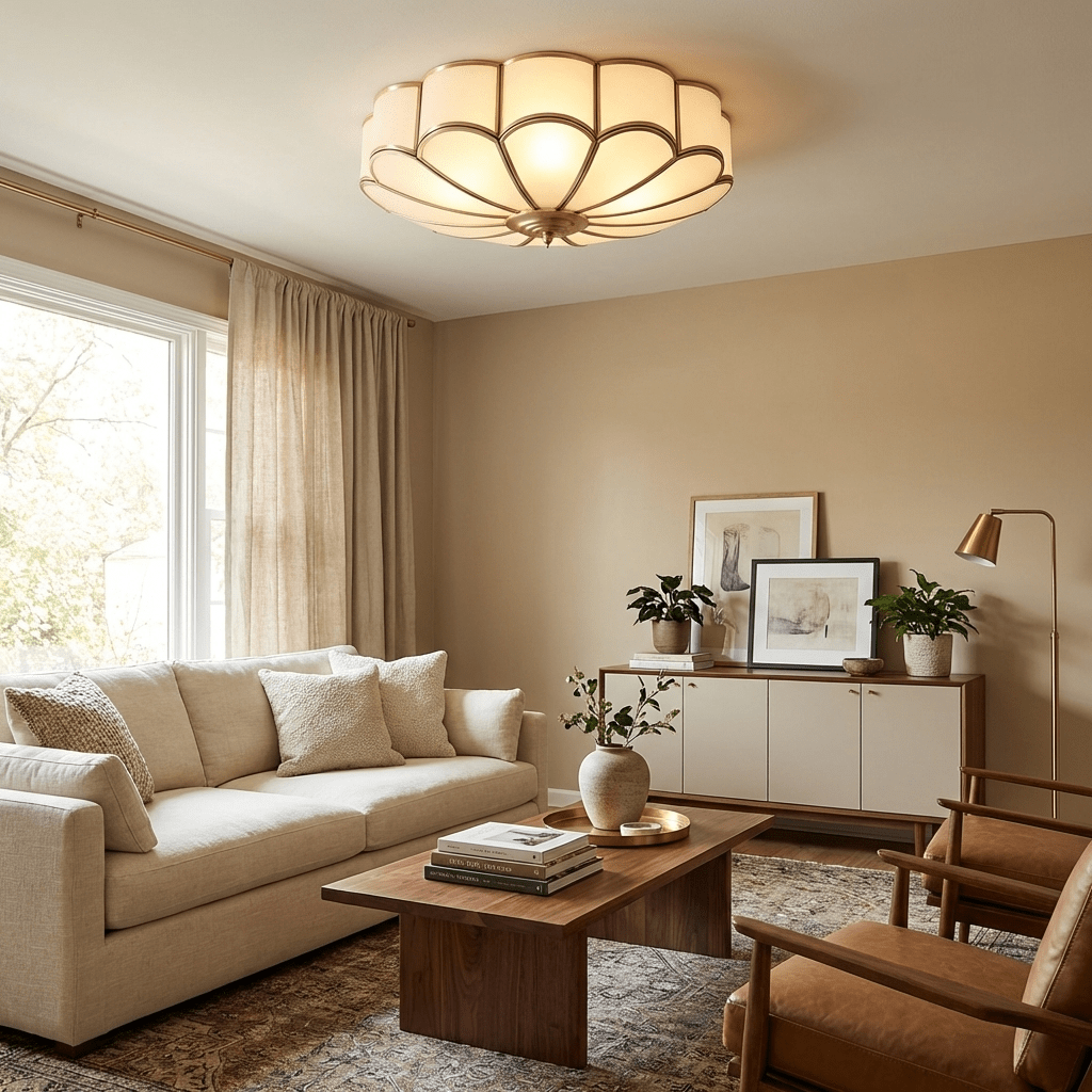 Plafonnier encastré multipoints style floral pour intérieur