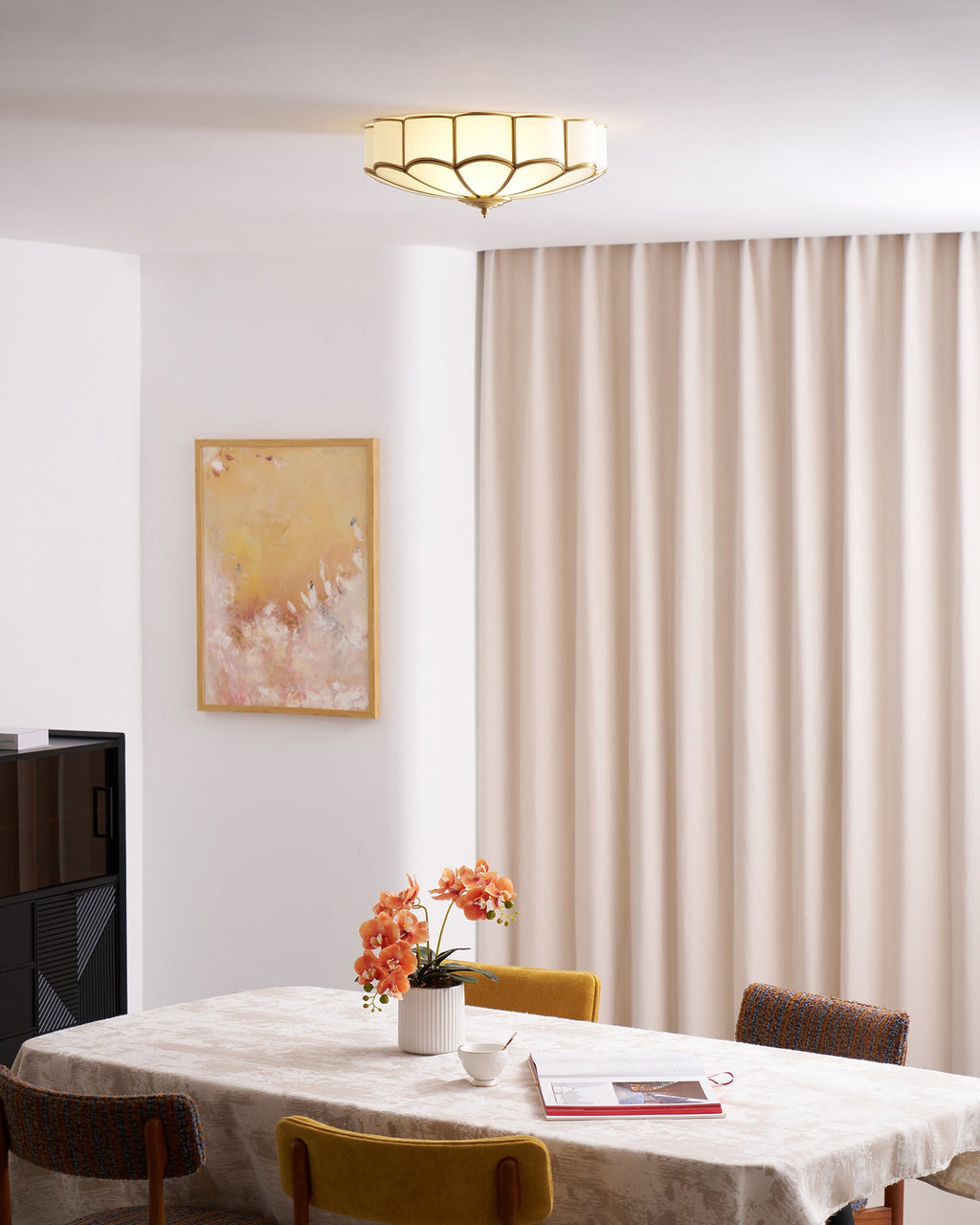 Plafonnier encastré multipoints style floral pour intérieur