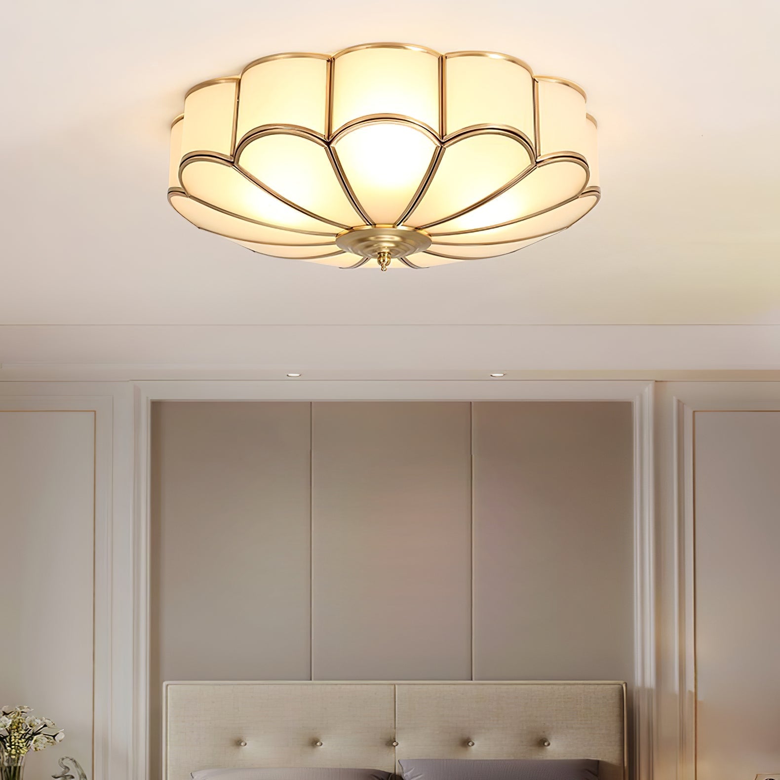 Plafonnier encastré multipoints style floral pour intérieur
