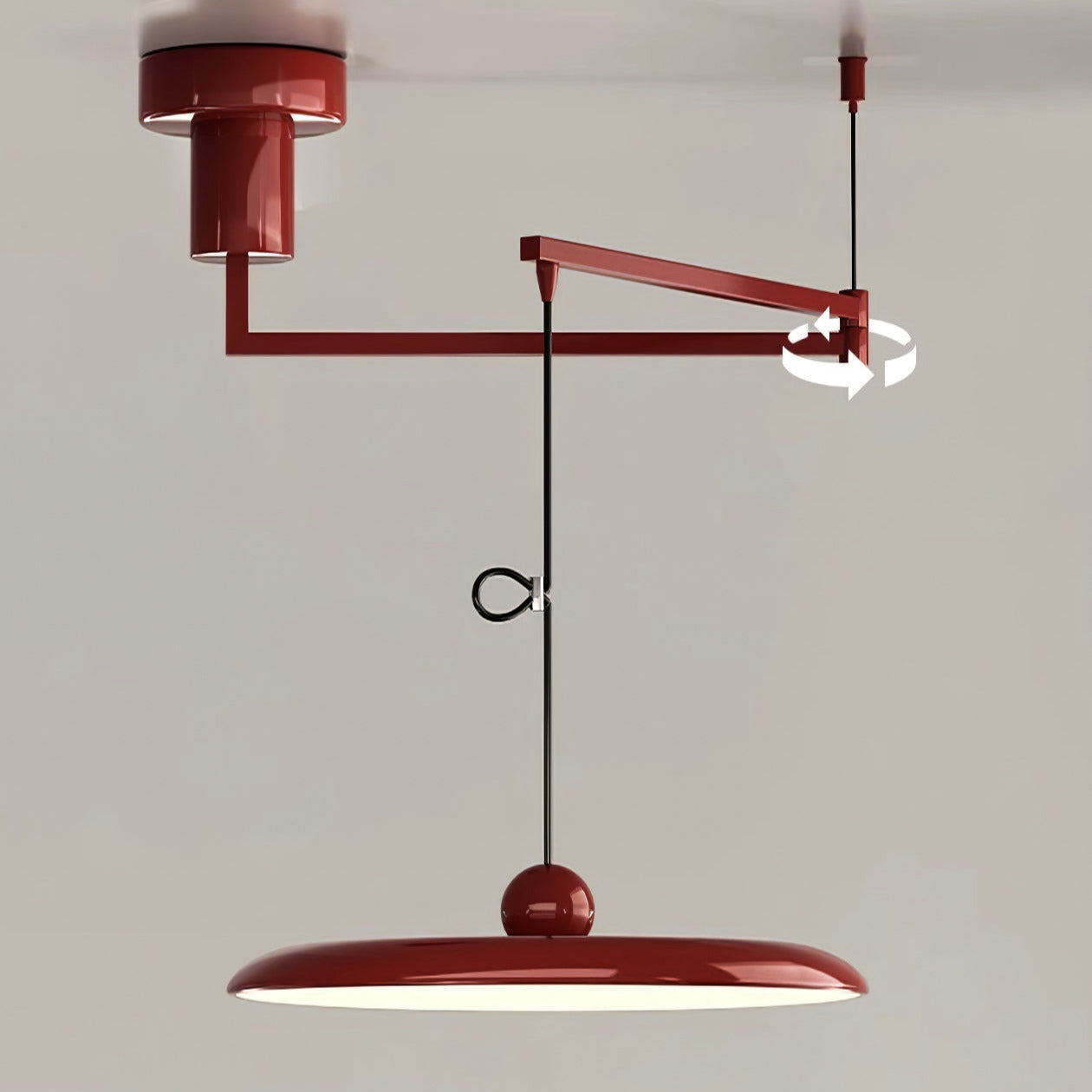 Lampada a sospensione LED sottile per interni con altezza regolabile