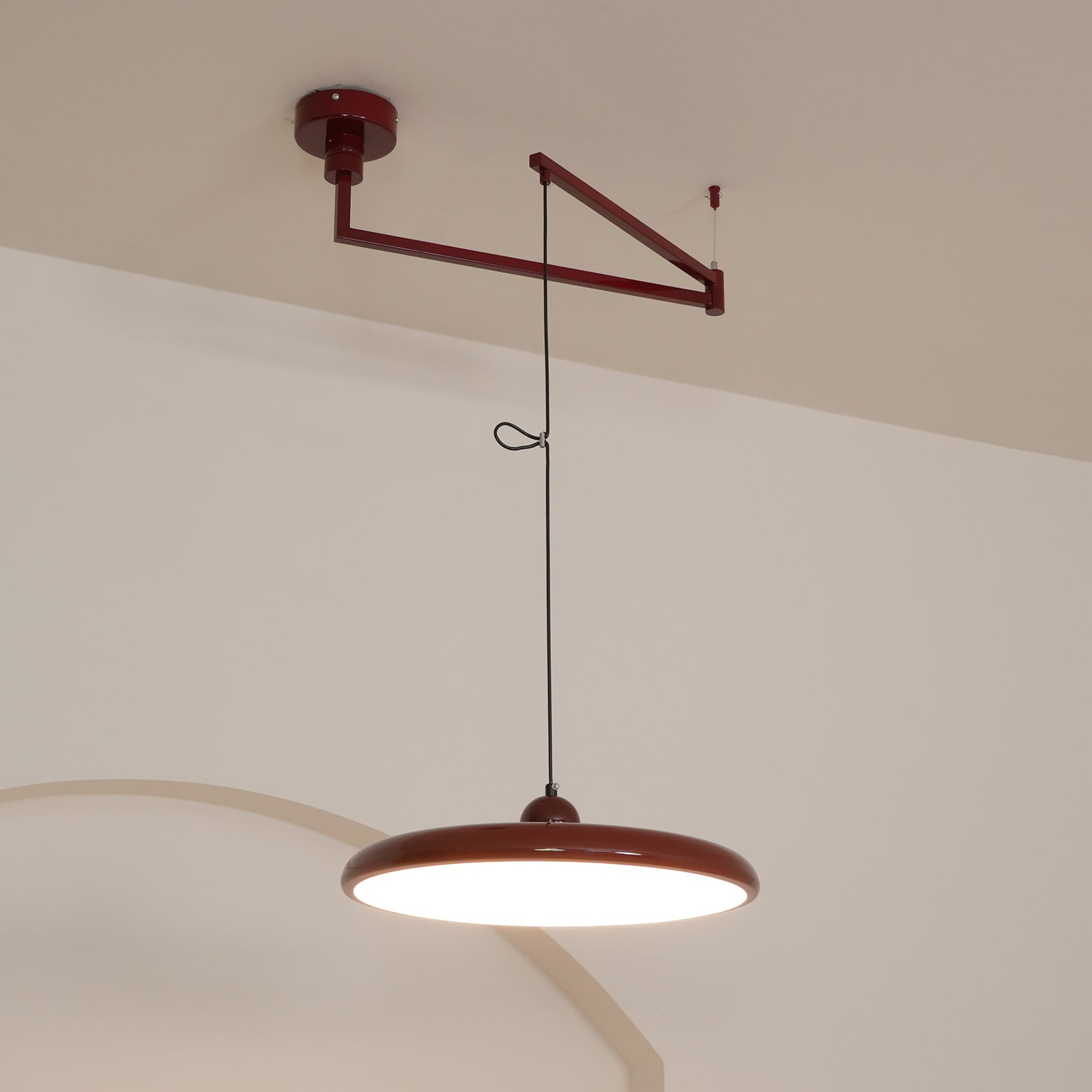 Lampada a sospensione LED sottile per interni con altezza regolabile
