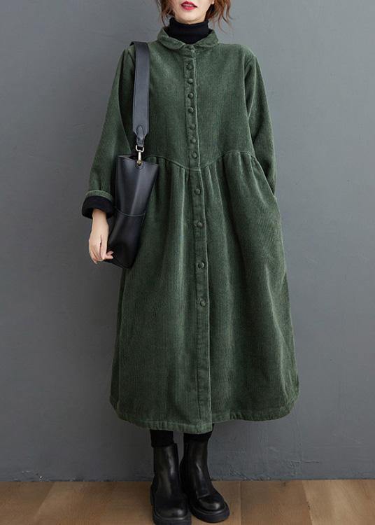 Manteau femme coupe ample style décontracté noir et vert moyen