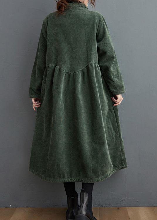 Manteau femme coupe ample style décontracté noir et vert moyen