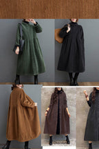 Manteau femme coupe ample style décontracté noir et vert moyen