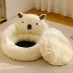 Cuccia invernale accogliente per cane in stile ispirato all’alpaca