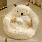 Cuccia invernale accogliente per cane in stile ispirato all’alpaca