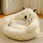 Cuccia invernale accogliente per cane in stile ispirato all’alpaca