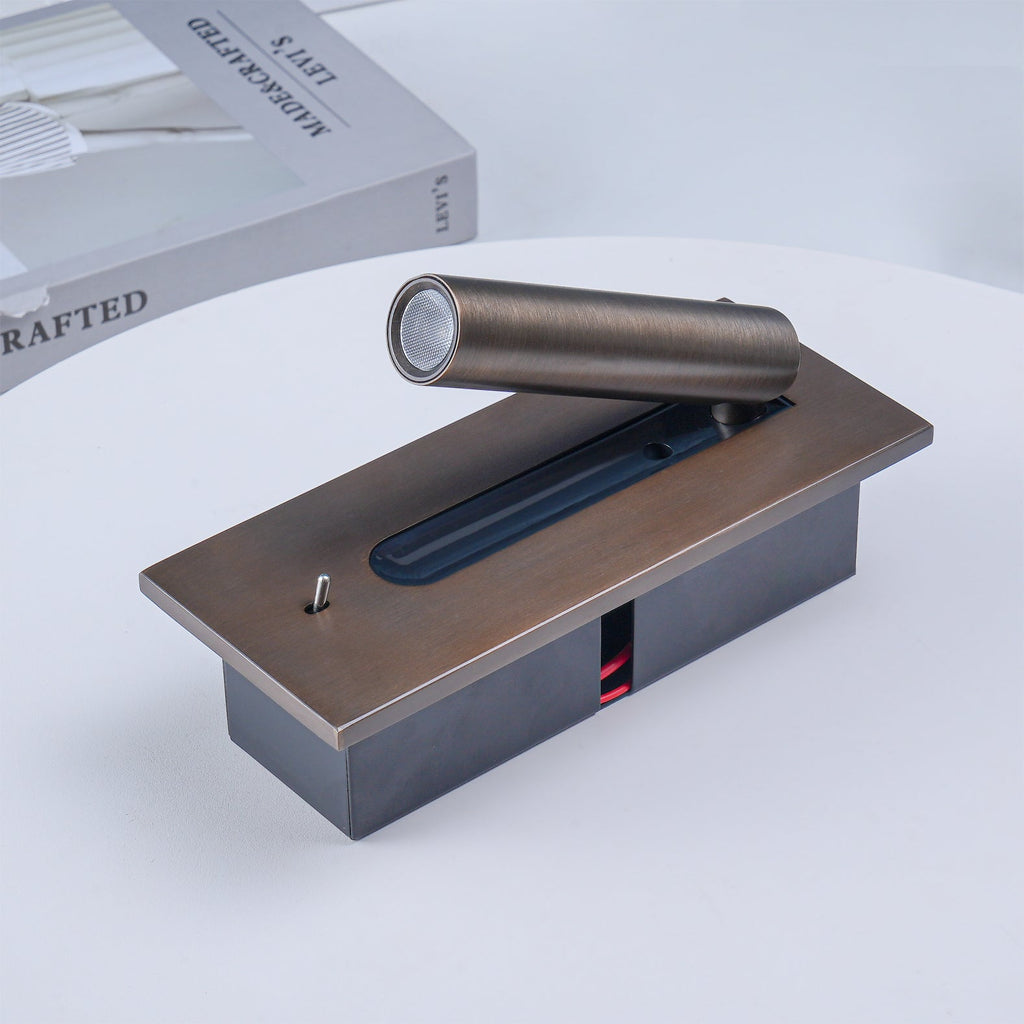 Lampada da lettura da parete con illuminazione notturna LED integrata