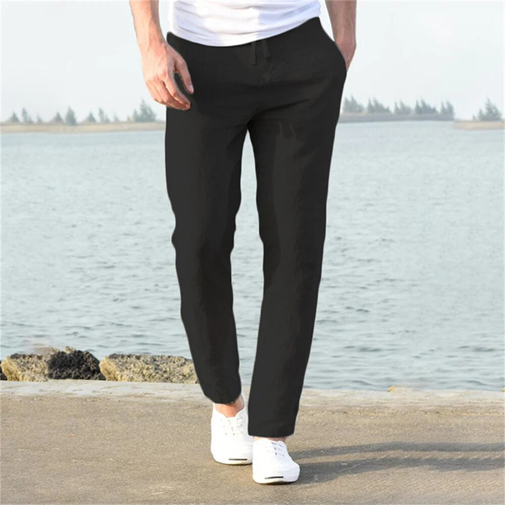 Pantaloni estivi da uomo casual leggeri ampi e aderenti