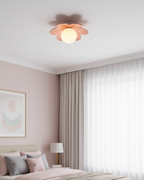Lampada da soffitto decorativa contemporanea a tema floreale in vetro