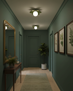 Lampada da soffitto decorativa contemporanea a tema floreale in vetro