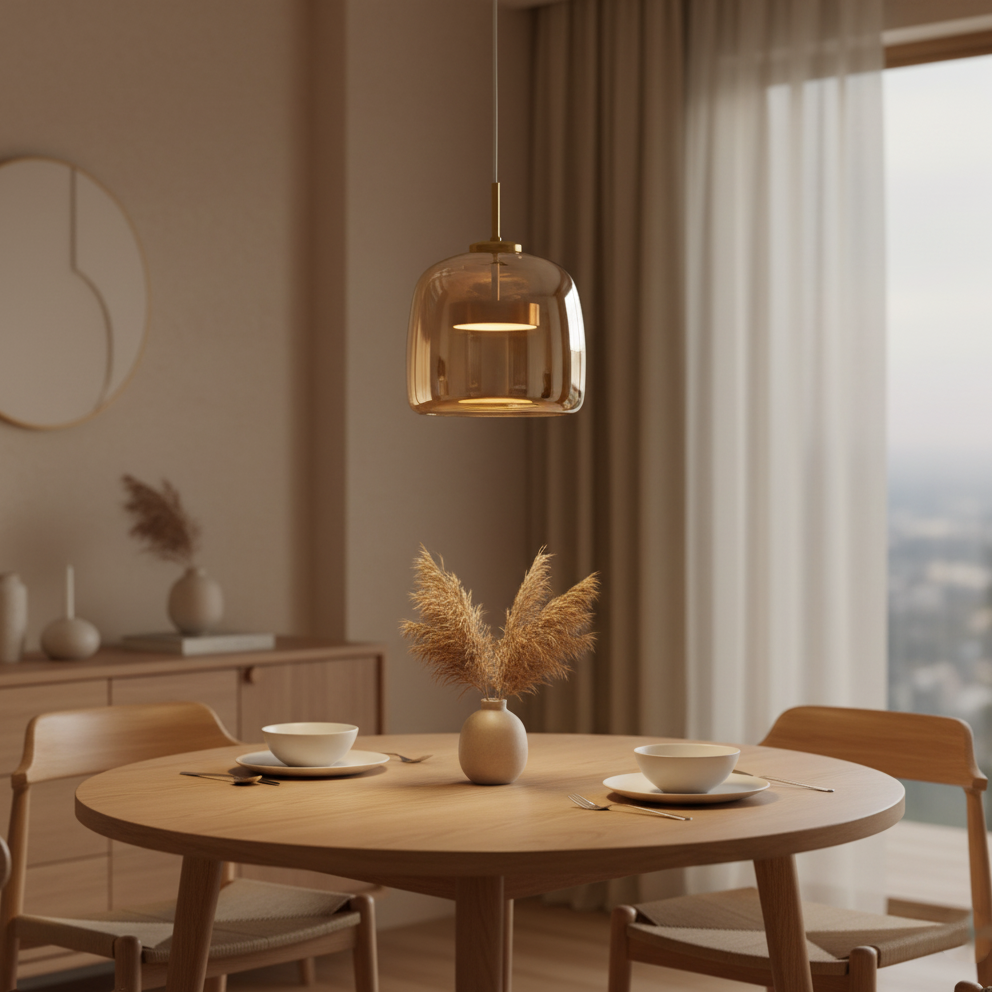 Lampada a sospensione LED elegante in stile retrò metà secolo