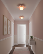 Lampada da soffitto decorativa contemporanea a tema floreale in vetro