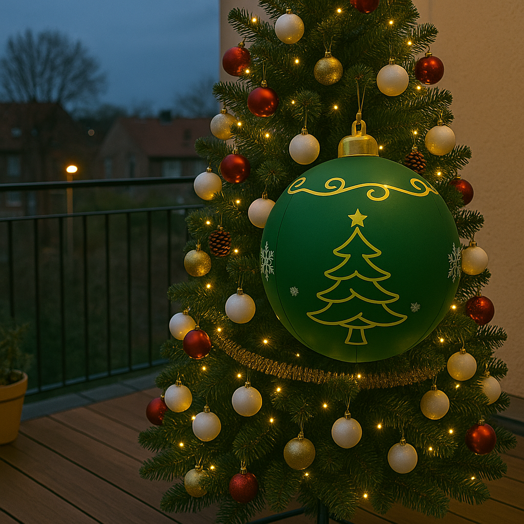 Świąteczna gigantyczna bombka LED – magiczna świąteczna iluminacja