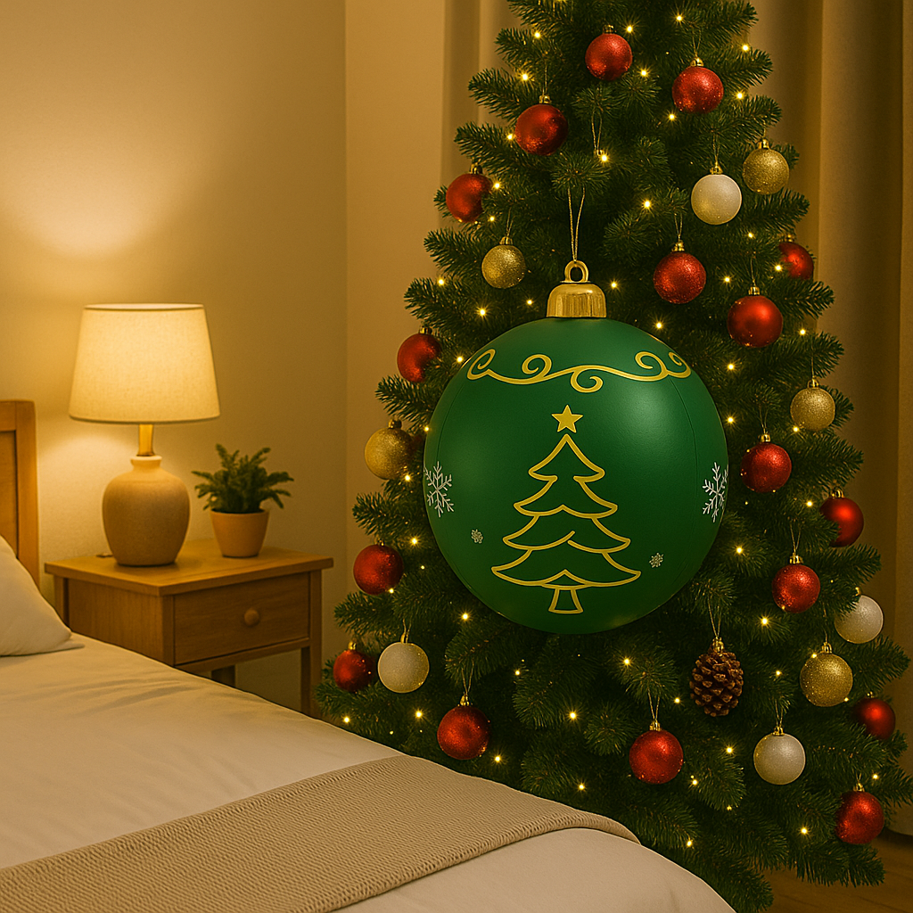 Świąteczna gigantyczna bombka LED – magiczna świąteczna iluminacja